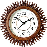 Analog Wall Clock With Glass - 25cm x 25cm, Brown